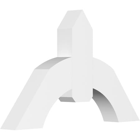 Ekena Millwork Archdale Architectural Grade PVC Gable Bracket, 36"W x 22 1/2"H x 4"D x 6"F, 15/12 Pitch GBP036X23X0406ARC00